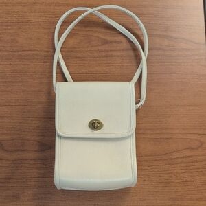 Ivory Vintage Coach Scooter Bag